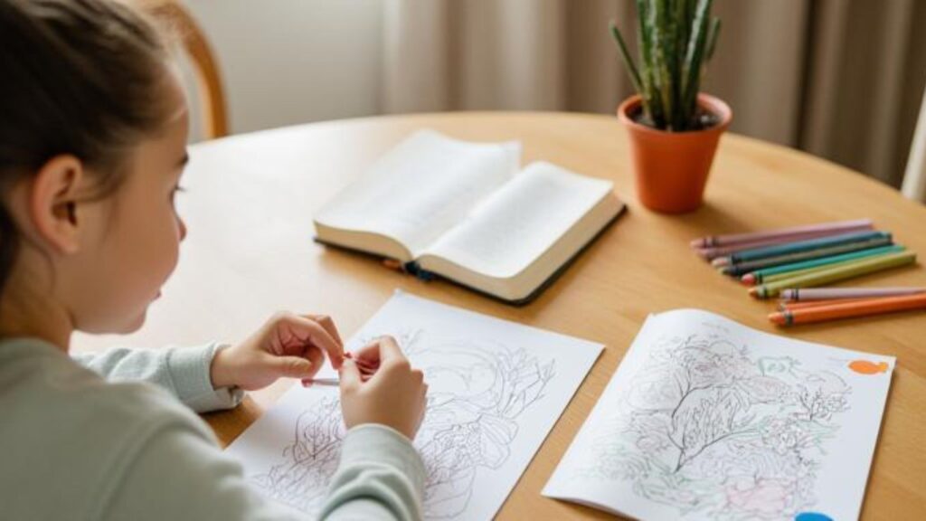 girl studying bible through activities