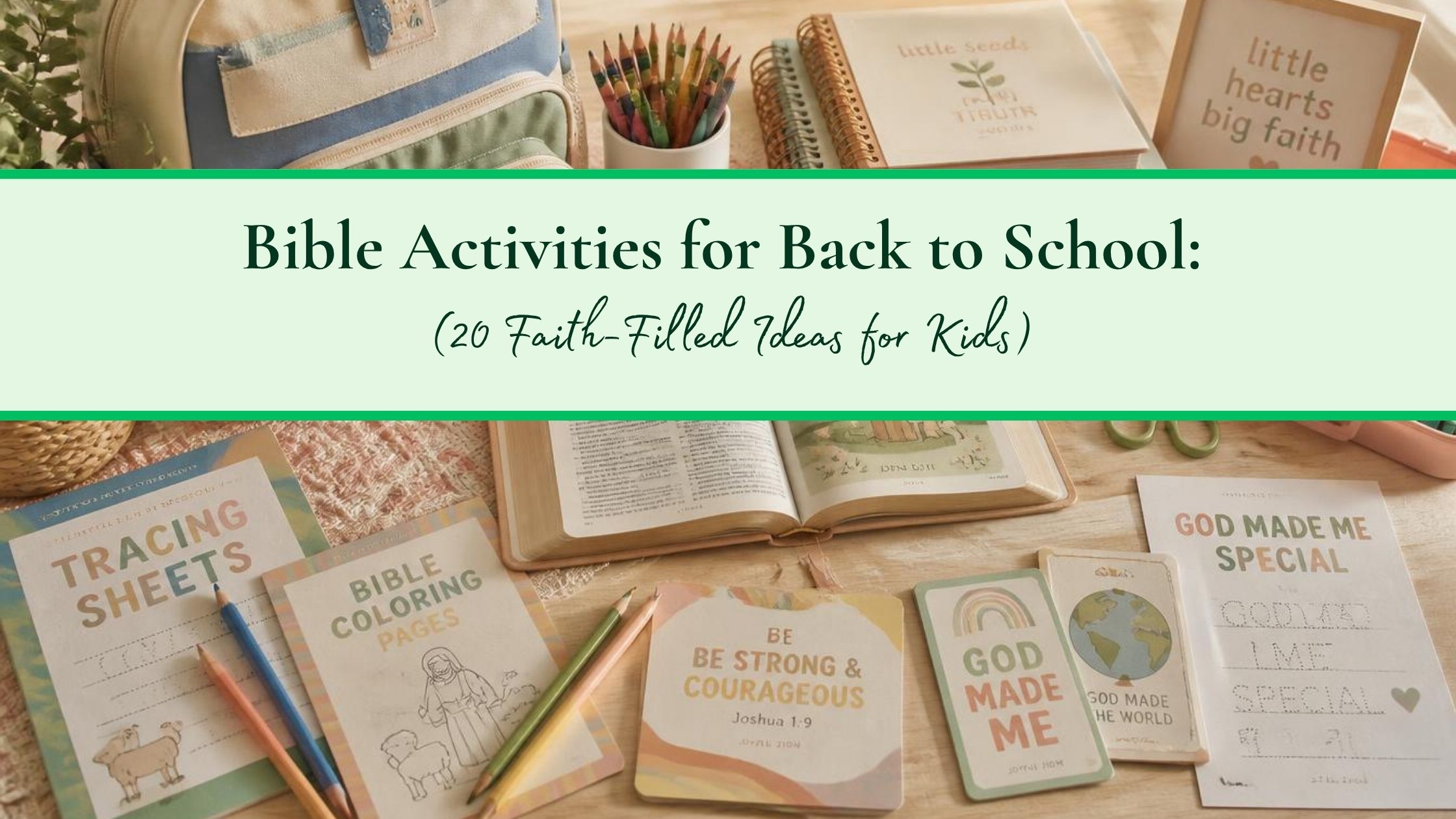 Bible Activities for Back to School: 20 Faith-Filled Ideas for Kids