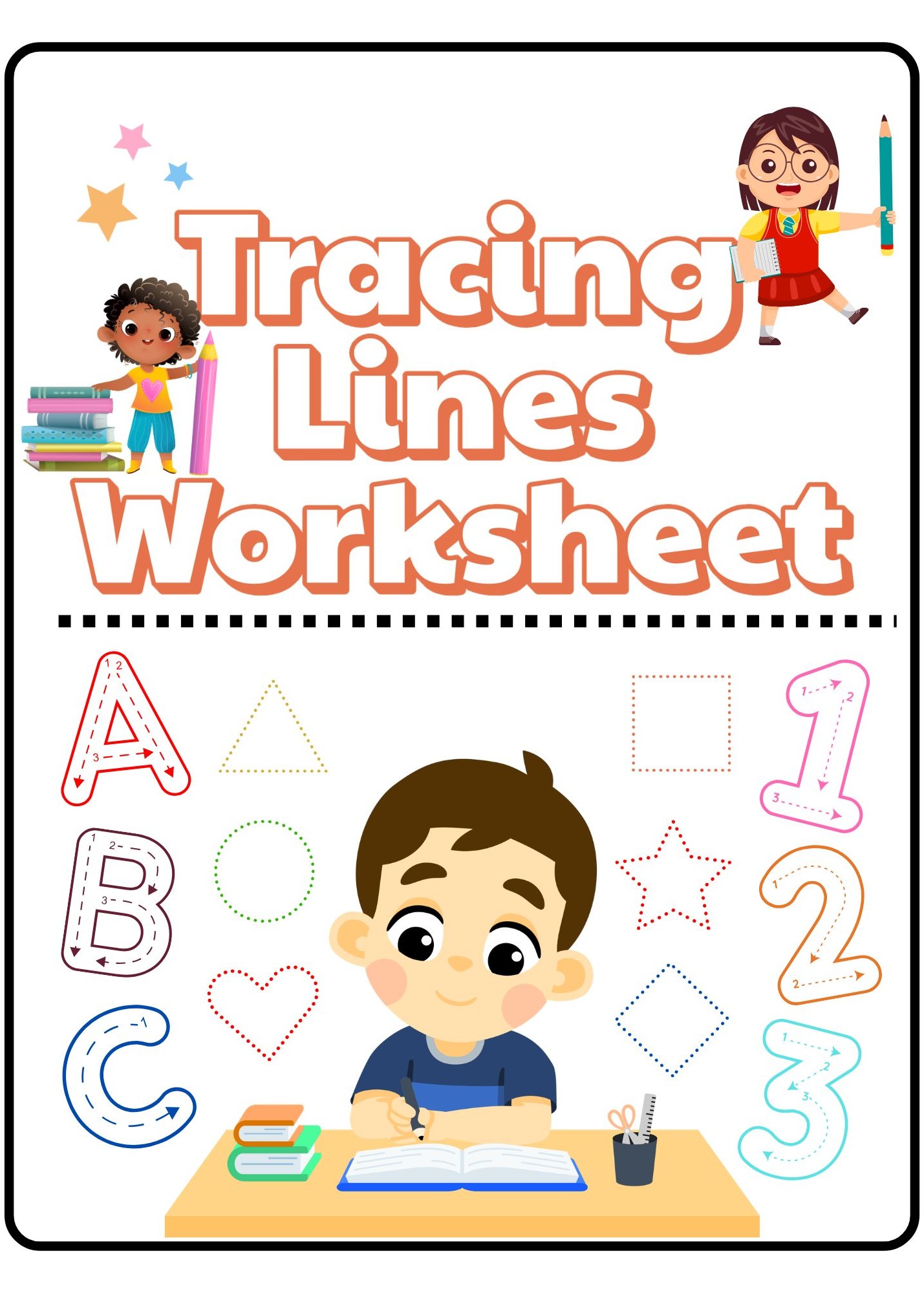 Back to School Tracing Workbook for Preschoolers | Printable Pre-Writing & Alphabet Practice (PDF)